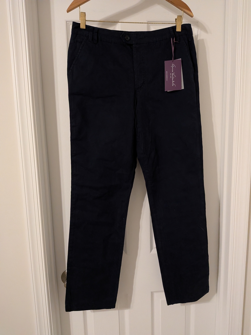 Gloria Vanderbilt Women's Navy Chinos - Classic Straight Fit